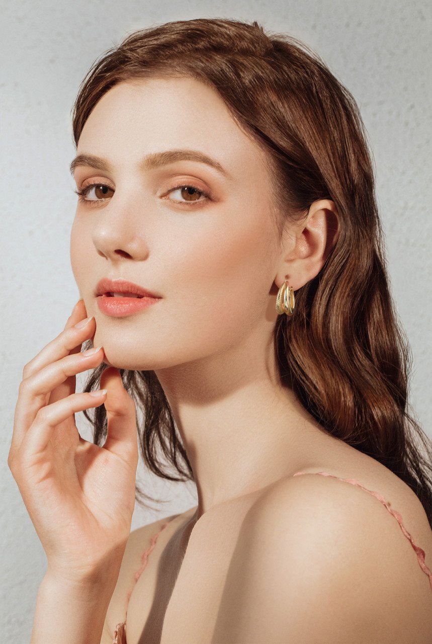 GleamGold 14 Karat Vergoldete Ohrringe