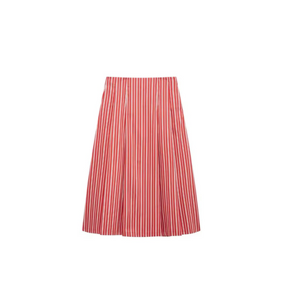SunStripe – Zweiteiliges Damen Outfit mit Crop Top & Plissee-Rock