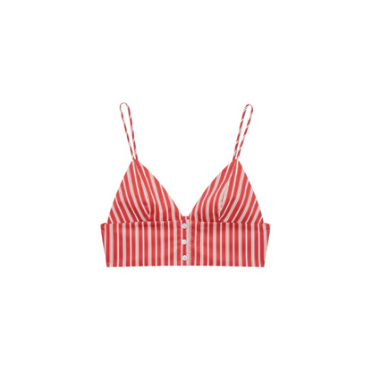 SunStripe – Zweiteiliges Damen Outfit mit Crop Top & Plissee-Rock
