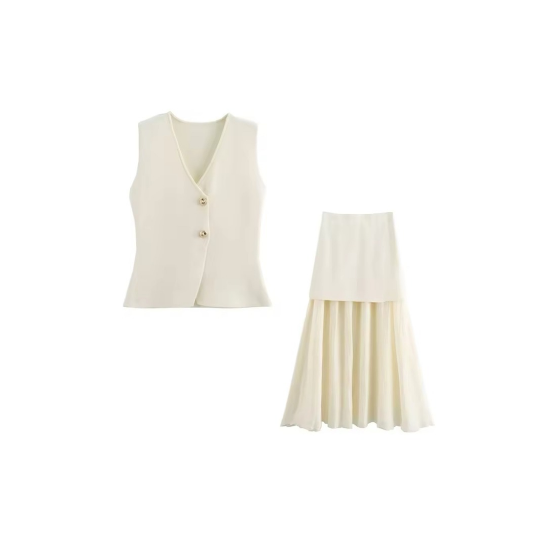 White Grace – Elegantes Damen Zweiteiler-Set