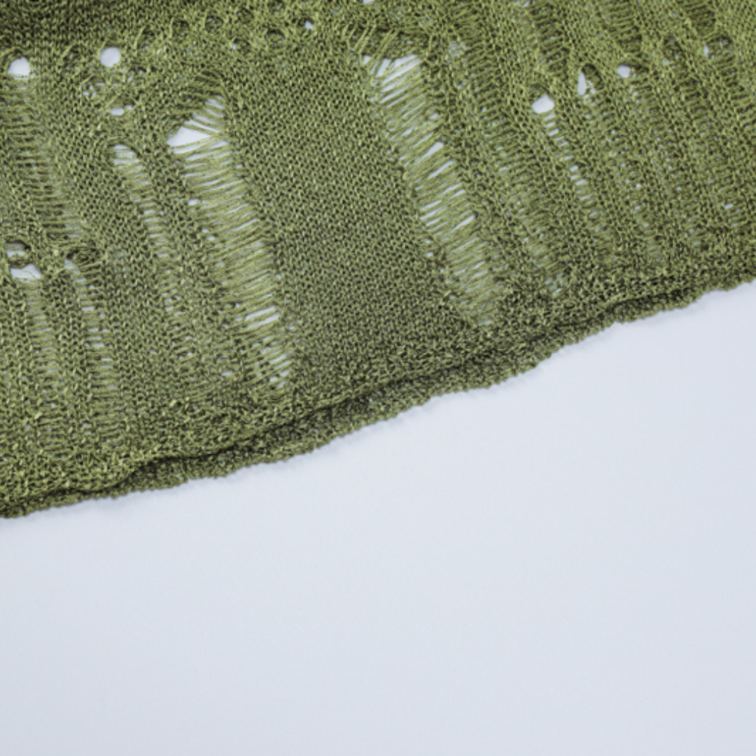 Strickkleid mit Geometrischem Muster und Metallischem Glanz