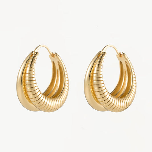 GleamGold 14 Karat Vergoldete Ohrringe